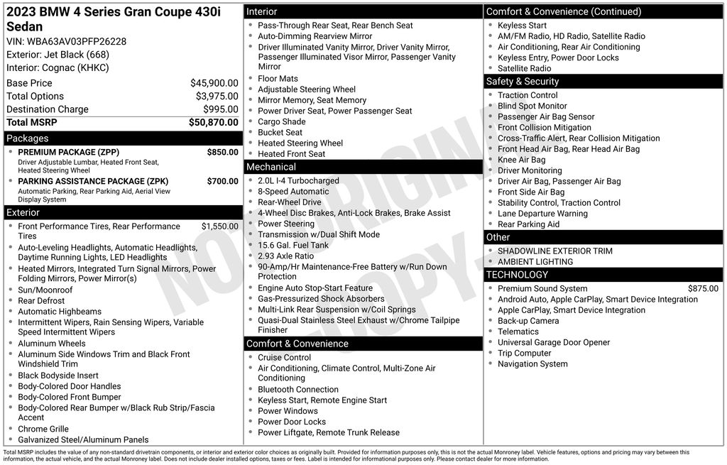 bmw 4 series 2023 WBA63AV03PFP26228 image bmw 4 series 2023 WBA63AV03PFP26228 image